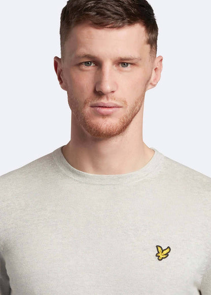 Lyle & Scott Truien Cotton merino crew neck jumper - light grey marl aw