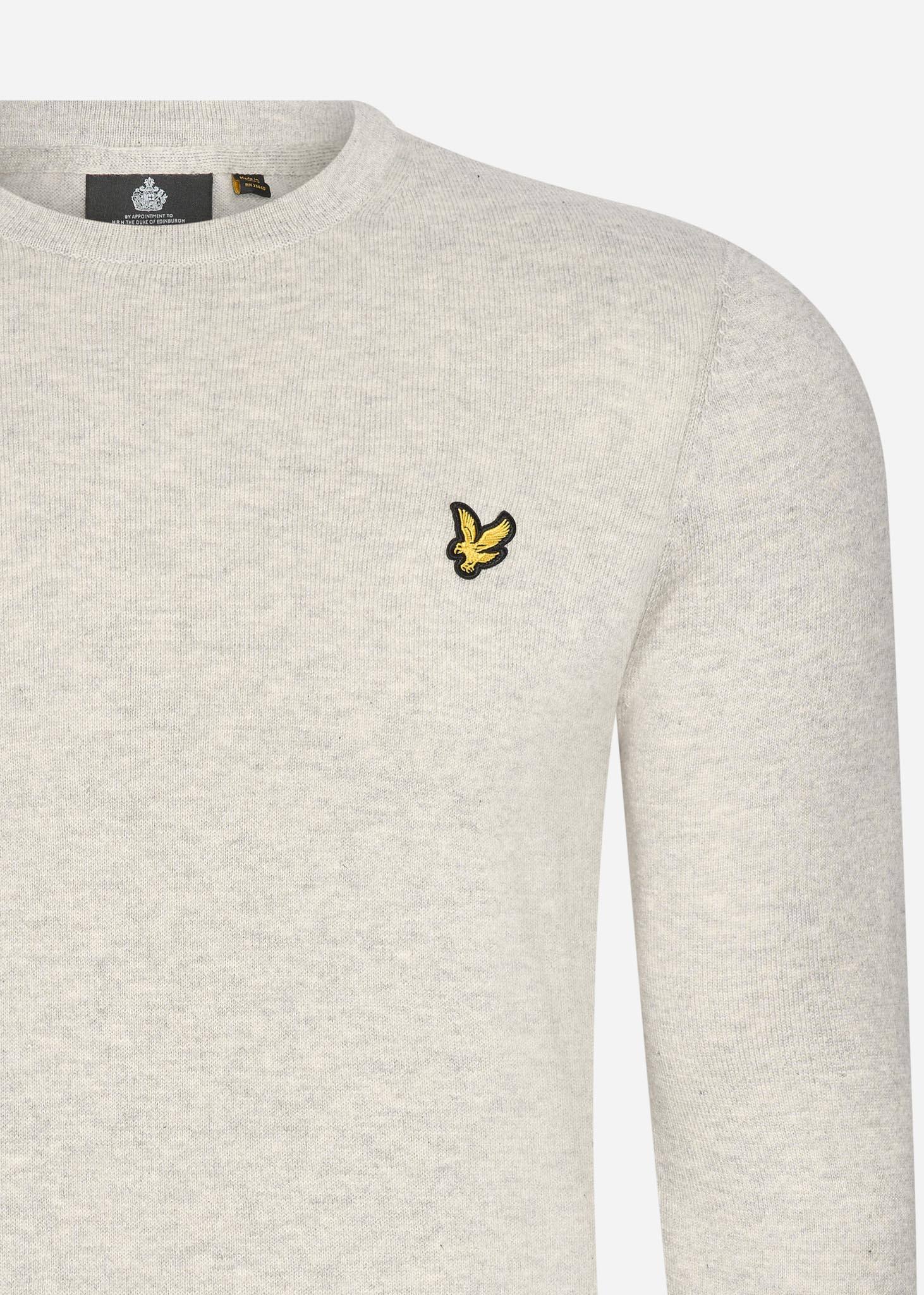 Lyle & Scott Truien Cotton merino crew neck jumper - light grey marl aw