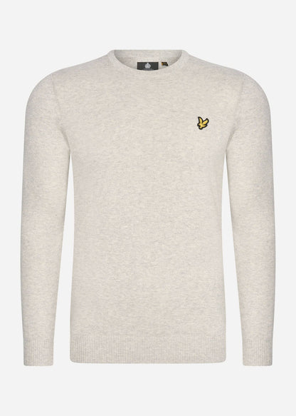 Lyle & Scott Truien Cotton merino crew neck jumper - light grey marl aw