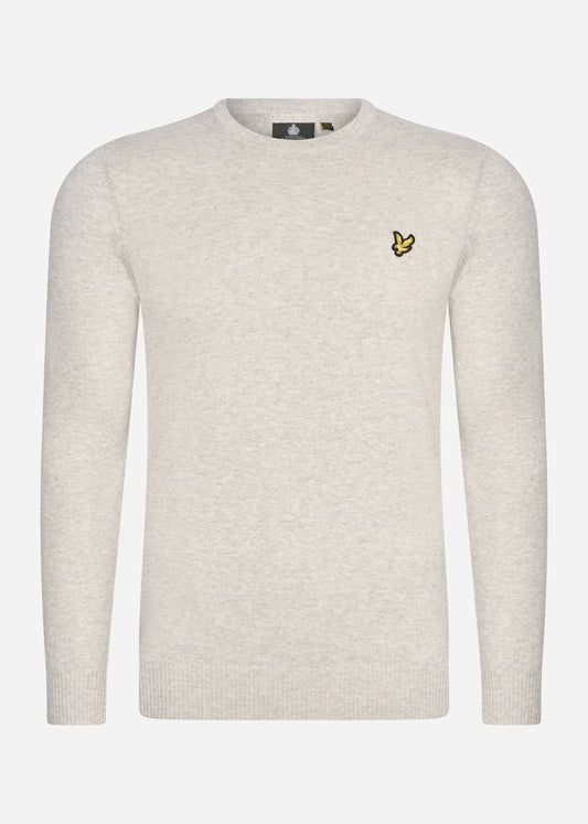 Lyle & Scott Truien Cotton merino crew neck jumper - light grey marl