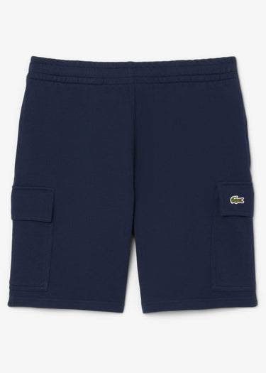 Lacoste Korte Broeken Regular fit fleece shorts - navy blue