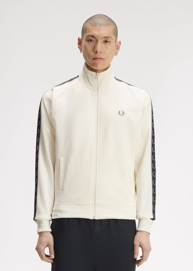 Fred Perry Vesten Contrast tape track jacket - ecru