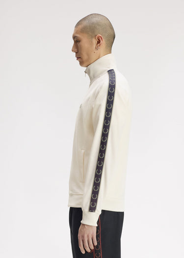 Fred Perry Vesten Contrast tape track jacket - ecru