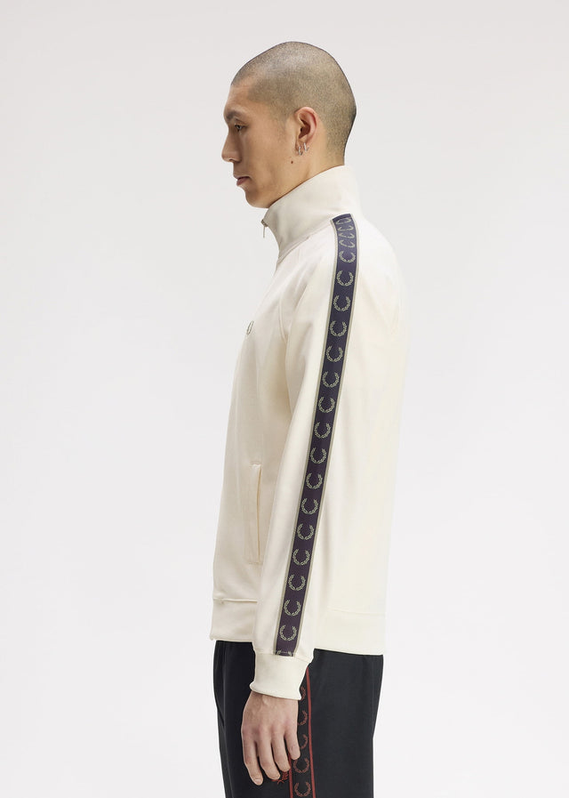 Fred Perry Vesten Contrast tape track jacket - ecru