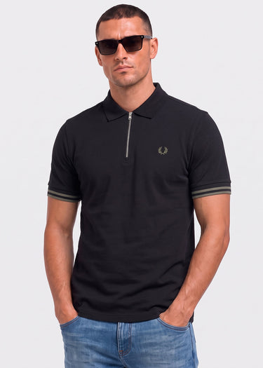 Fred Perry Polo's Bold tipped polo shirt - black