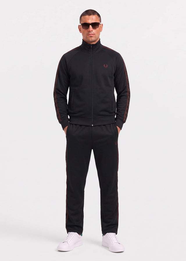 Fred Perry Vesten Contrast tape track jacket - black