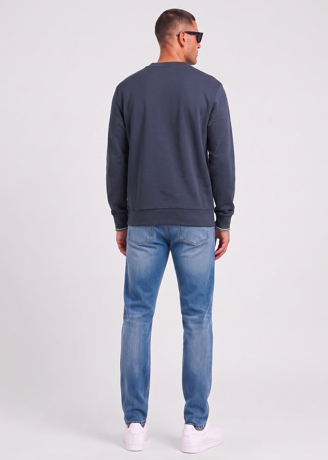 Fred Perry Truien Crew neck sweatshirt - dark airforce ecru seagrass