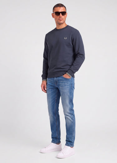 Fred Perry Truien Crew neck sweatshirt - dark airforce ecru seagrass