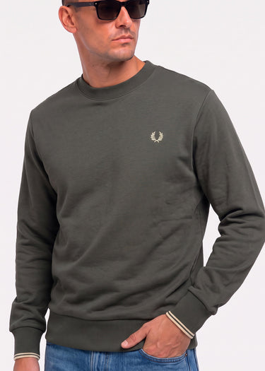 Fred Perry Truien Crew neck sweatshirt - field green oatmeal