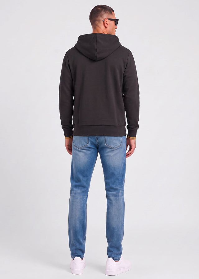 Fred Perry Vesten Hooded zip through sweatshirt - anchor grey golden