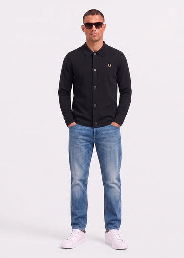 Fred Perry Overshirts Knitted overshirt - black