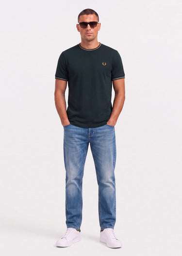 Fred Perry T-shirts Twin tipped t-shirt - night green dusky blue dark caramel