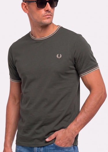 Fred Perry T-shirts Twin tipped t-shirt - field green oatmeal