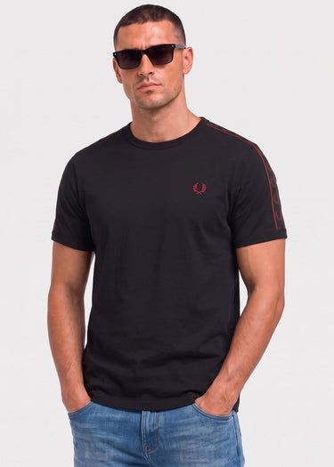 Fred Perry T-shirts Contrast tape ringer t-shirt - black