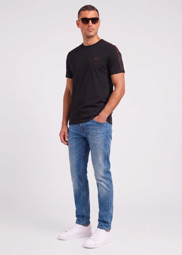 Fred Perry T-shirts Contrast tape ringer t-shirt - black
