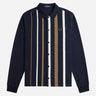Fred Perry Longsleeve Polo's  Gradient stripe ls polo shirt - navy