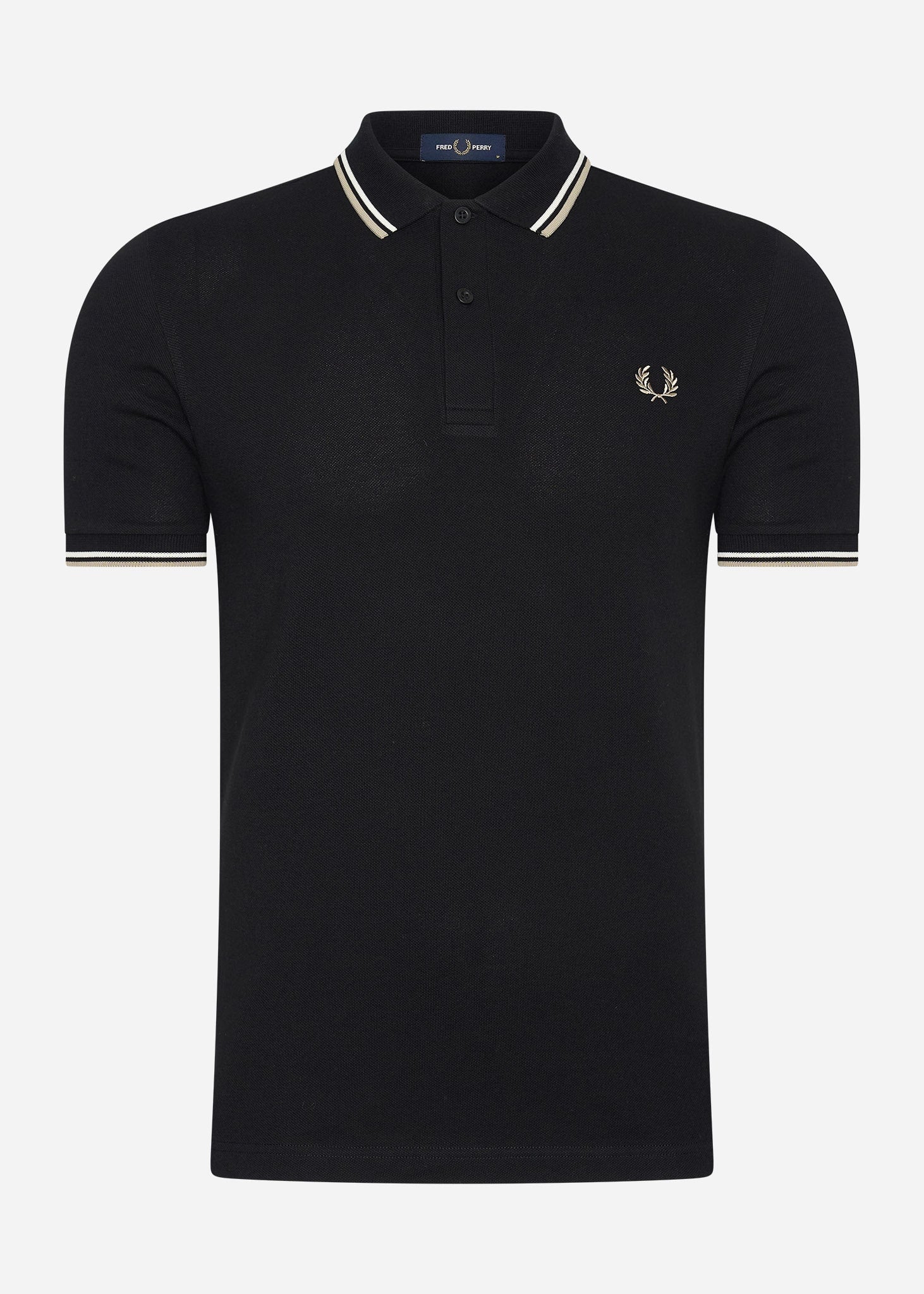 Fred Perry Polo's  Twin tipped fred perry shirt - blk snwhi wrmgry 