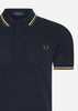 Fred Perry Polo's  Twin tipped Fred Perry shirt - navy snow white shsto 