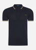 Fred Perry Polo's  Twin tipped Fred Perry shirt - navy snow white shsto 