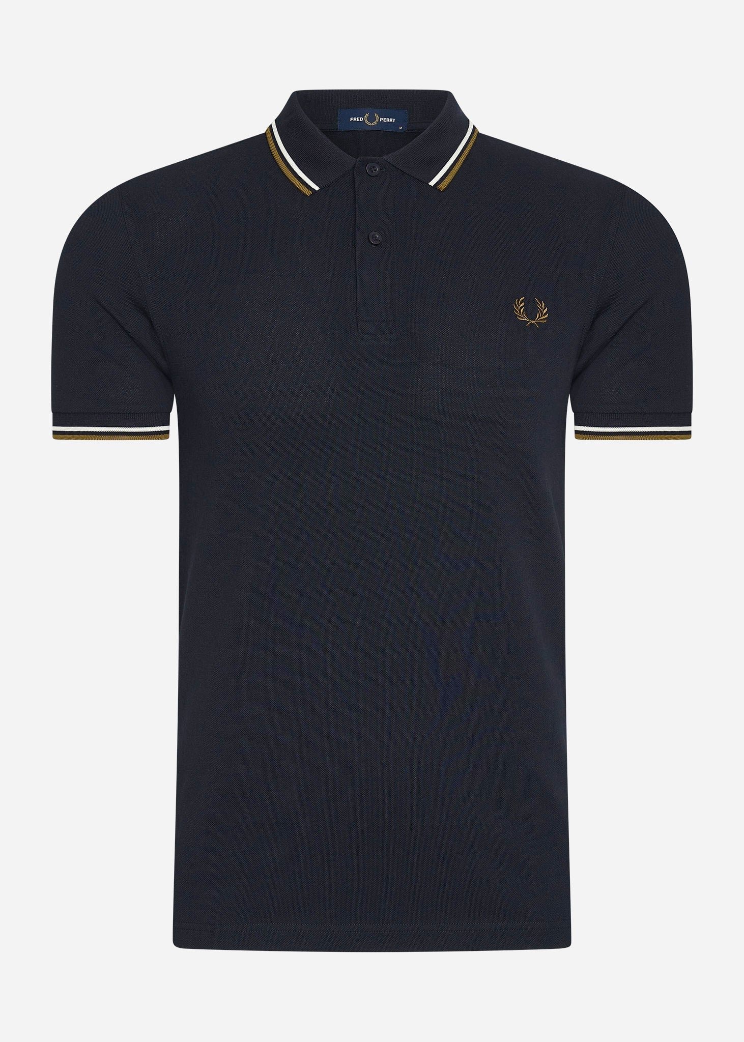 Fred Perry Polo's  Twin tipped Fred Perry shirt - navy snow white shsto 