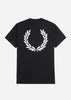 Fred Perry T-shirts  Rear powder laurel graphic tee - black 