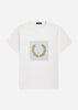 Fred Perry T-shirts  Striped laurel wreath t-shirt - snow white 