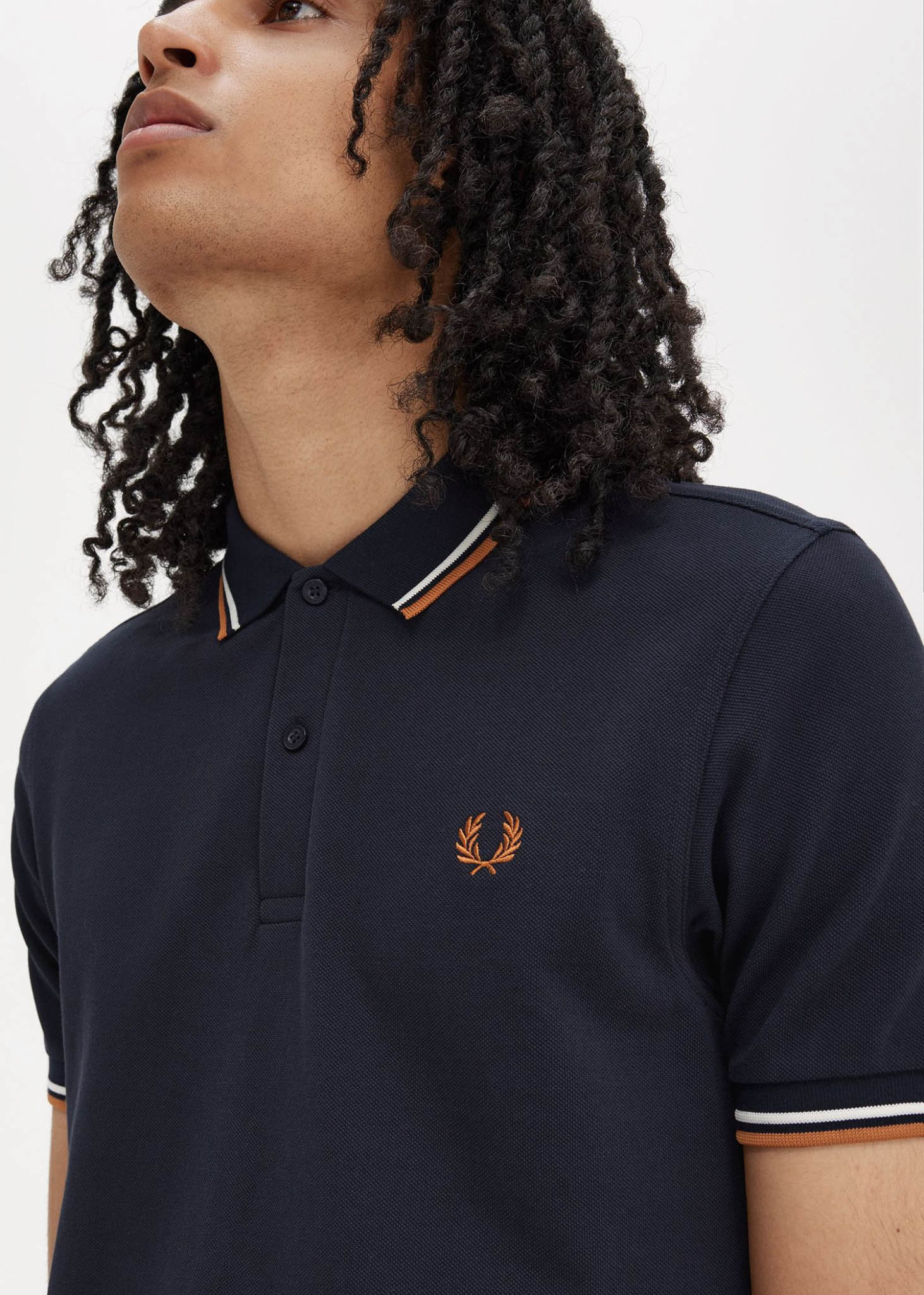 Fred Perry Polo's  Twin tipped fred perry shirt - navy ecru ntflak 