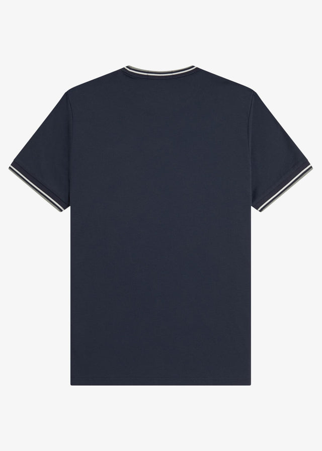 Fred Perry T-shirts Twin tipped t-shirt - dark airforce ecru seagrass