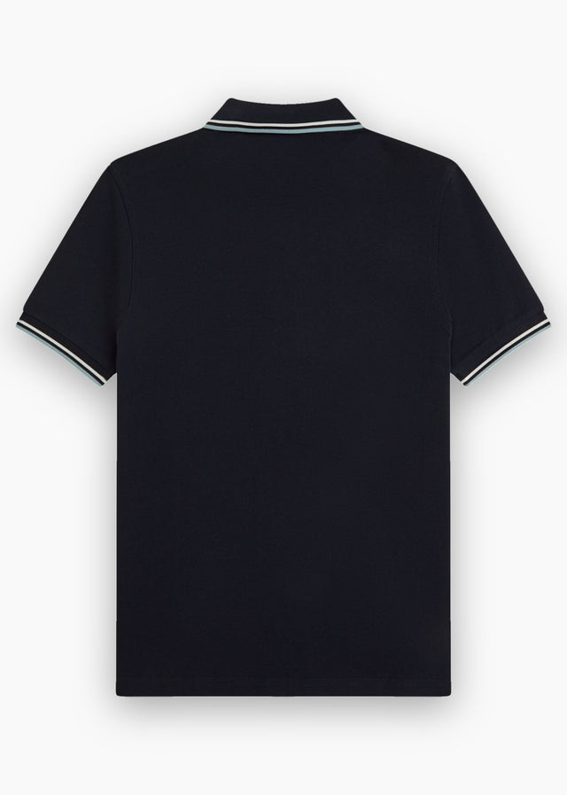 Fred Perry Polo's Twin tipped polo - navy ecru silver blue