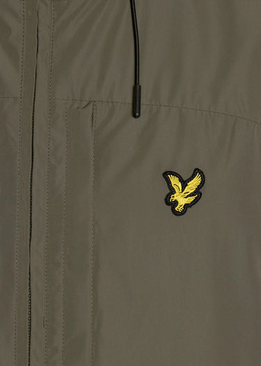 Lyle & Scott Jassen Lightweight hooded zip through jacket - khaki ash