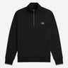 Fred Perry Truien Half zip sweatshirt - night green snow white