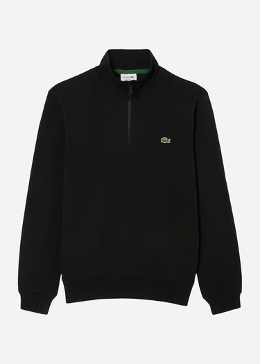 Lacoste Truien High neck zip up fleece sweatshirt - black