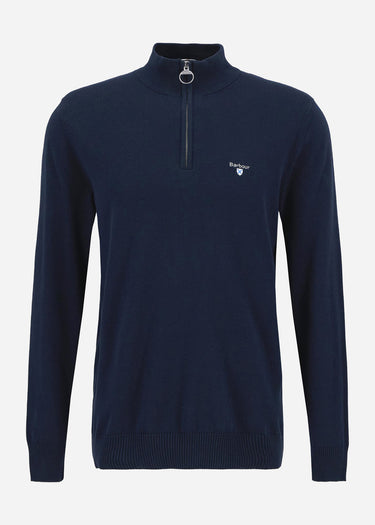 Barbour Truien Barbour lingwood compact cotton half zip sweater - navy