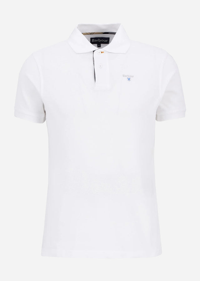 Barbour Polos Barbour tartan pique polo shirt - white dress
