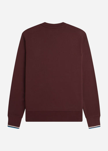 Fred Perry Truien Crew neck sweatshirt - oxblood ecru court blue