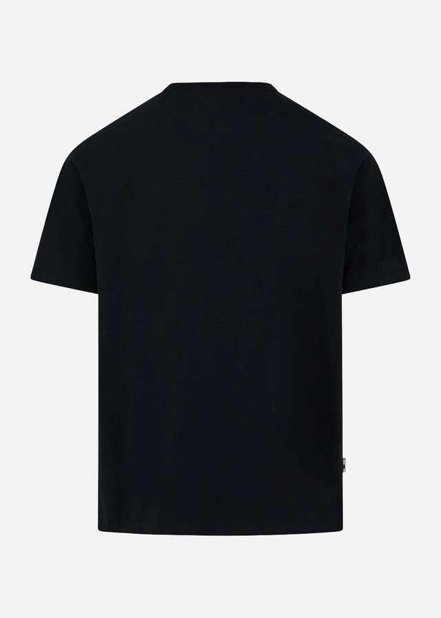 Aquascutum T-shirts Raglan pocket t-shirt - black