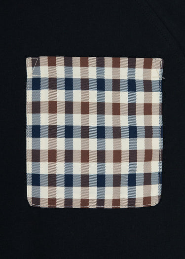 Aquascutum T-shirts Raglan pocket t-shirt - black