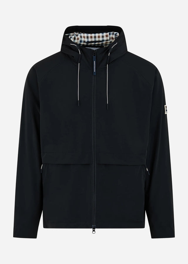 Aquascutum Jassen Shell sp hooded jacket - black