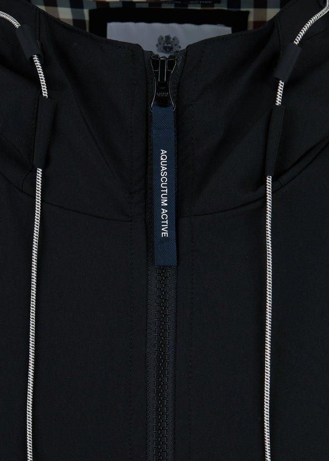 Aquascutum Jassen Shell sp hooded jacket - black