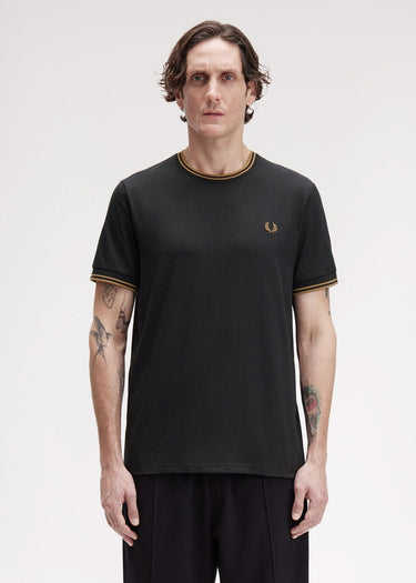 Fred Perry T-shirts Twin tipped t-shirt - black shaded stone