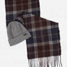 Barbour Sjaals Swinton beanie and Galingale scarf gift set - midnight oak