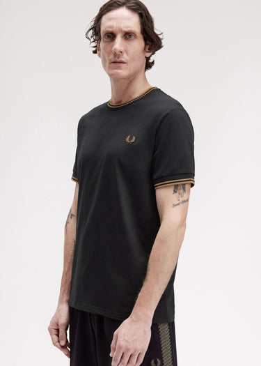 Fred Perry T-shirts Twin tipped t-shirt - black shaded stone