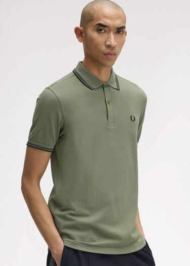 Fred Perry Polo's Twin tipped polo - laurel wreath green black