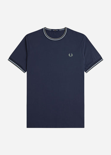 Fred Perry T-shirts Twin tipped t-shirt - dark airforce light ice bayleaf
