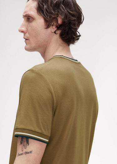 Fred Perry T-shirts Twin tipped t-shirt - shaded stone ecru dark petrol