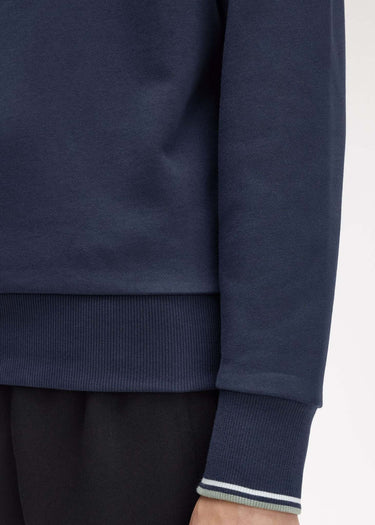 Fred Perry Truien Half zip sweatshirt - dark airforce light ice bayleaf