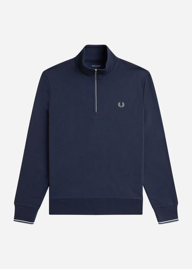 Fred Perry Truien Half zip sweatshirt - dark airforce light ice bayleaf