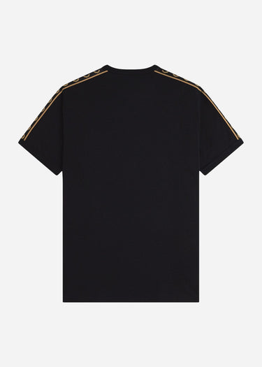 Fred Perry T-shirts Contrast tape ringer t-shirt - black shaded stone