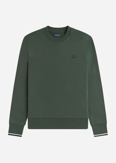 Fred Perry Truien Crew neck sweatshirt - crtgrn snwt nvy