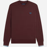 Fred Perry Truien Crew neck sweatshirt - oxblood ecru court blue
